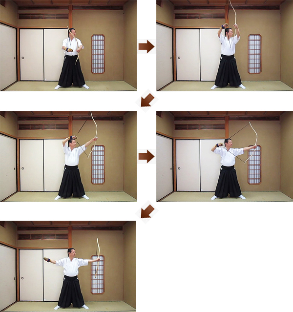 弓太郎は射法八節全般にわたり本弓と殆ど変わらない体感を得ながらの練習が出来ます。